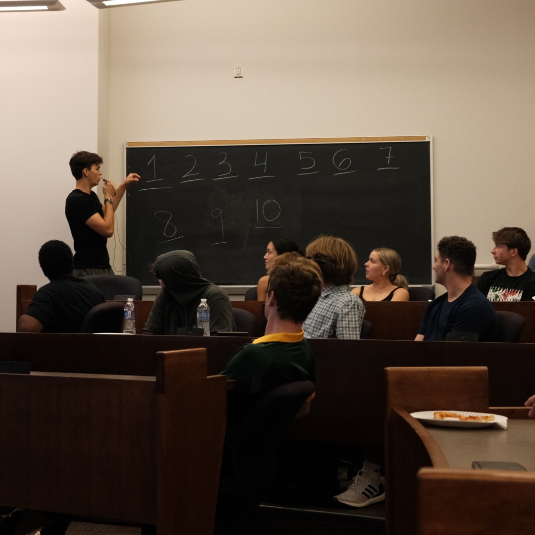 Club members at meeting